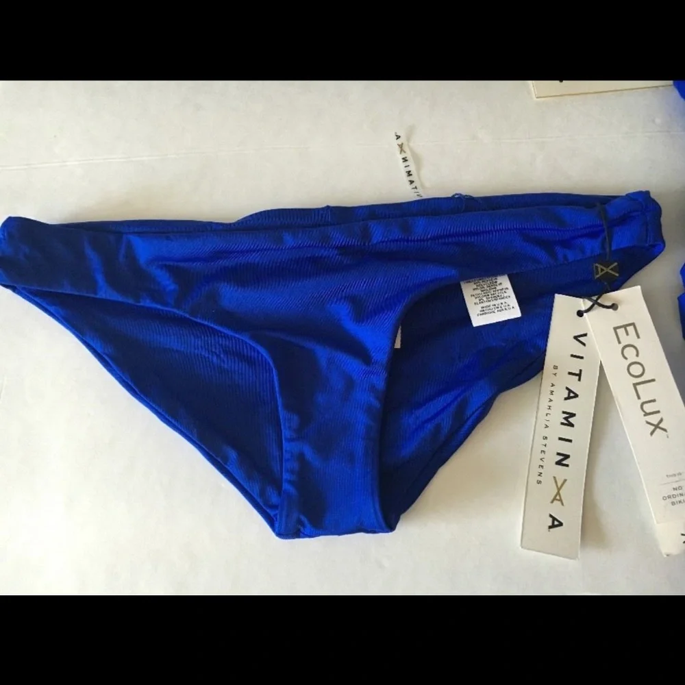 NWT 2PC Vitamin A EcoLux Halter Tankini Bottom S/6 - Picture 9 of 11